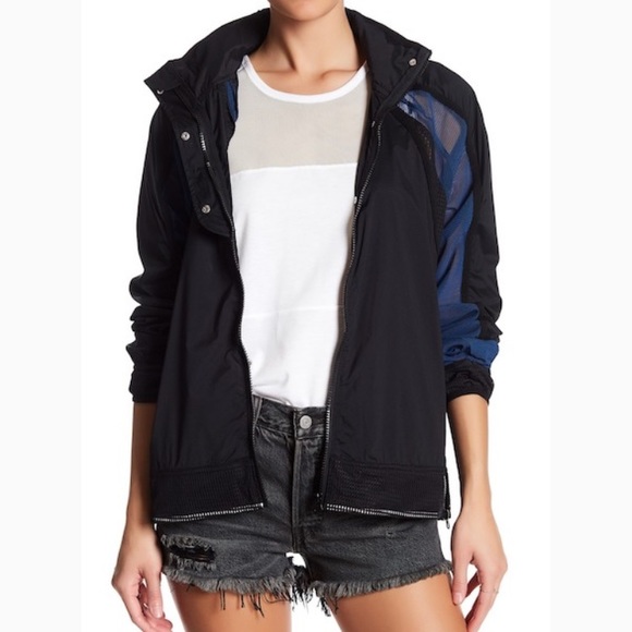 Free People Jackets & Blazers - Free People - Juno Moto Layering Jacket Black blue